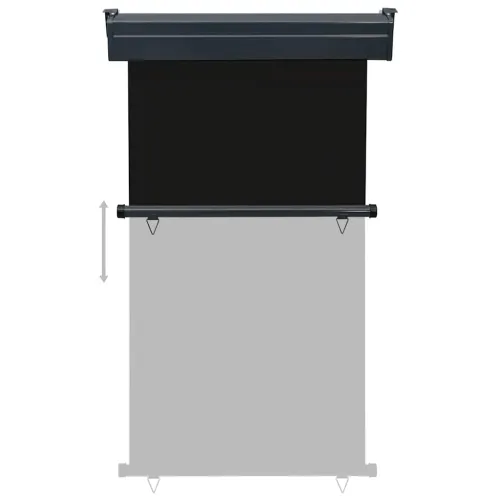 Balkonska bočna tenda 105 x 250 cm crna - Crna 105 x 250 cm Cijena