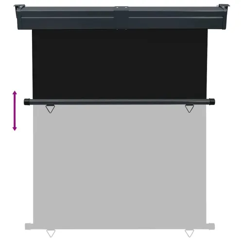 Balkonska bočna tenda 145 x 250 cm crna - Crna 145 x 250 cm Cijena