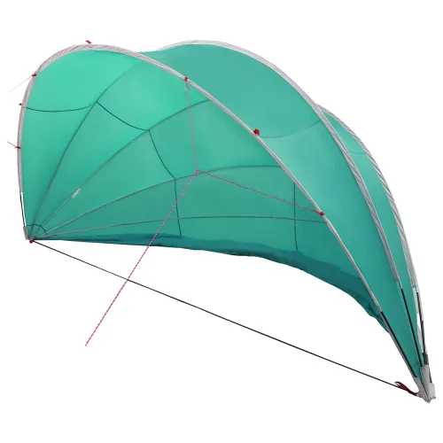 Kupališni šator 592 x 590 x 275 cm 185T poliester s PU premazom - 592 x 590 x 275 cm zelena boja mora 185T poliester s PU premaz Cijena