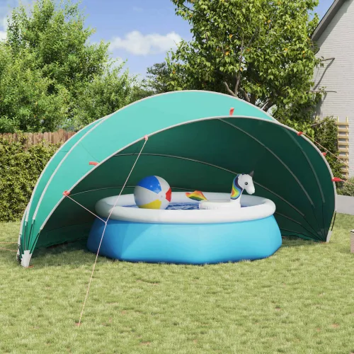 Kupališni šator 592 x 590 x 275 cm 185T poliester s PU premazom - 592 x 590 x 275 cm zelena boja mora 185T poliester s PU premaz Cijena