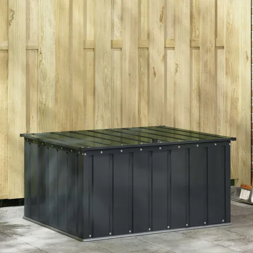 Kutija za spremanje u vrtu Crna 101 x 82 x 50 cm Čelik - Antracit 101 x 82 x 50 cm Cijena