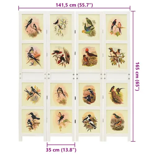 Romdivider Panel Bijelo 141,5 x 165 cm MDF - 141,5 x 165 cm Cijena