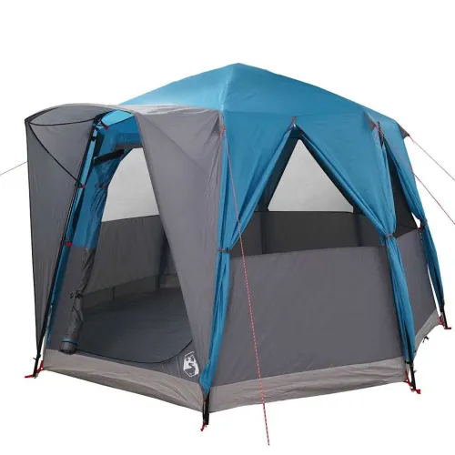 Šator za 3 osobe s krovom Plava i siva 320 x 320 x 203 cm - Plava Cijena