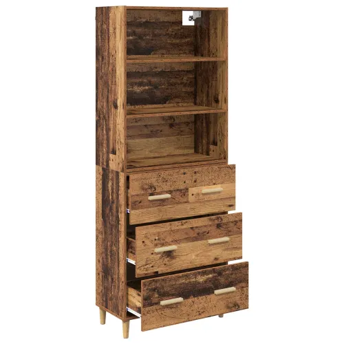 Kuhinjski ormarić Staro drvo 69,5 x 32,5 x 180 cm Konstruirano drvo - Staro drvo 3 ladice Cijena