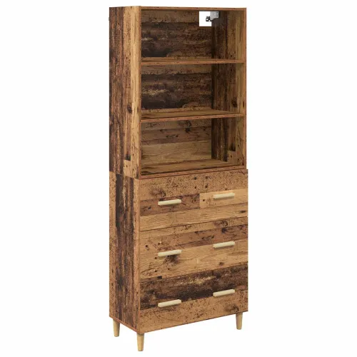 Kuhinjski ormarić Staro drvo 69,5 x 32,5 x 180 cm Konstruirano drvo - Staro drvo 3 ladice Cijena
