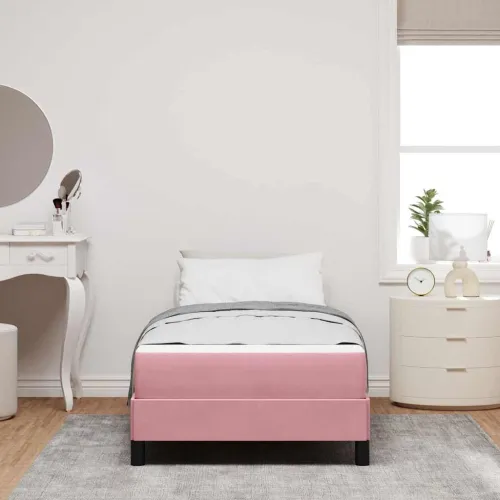 Box spring krevet Ružičasta 100 x 220 cm tkanina - Ružičasta 100 x 220 cm Cijena