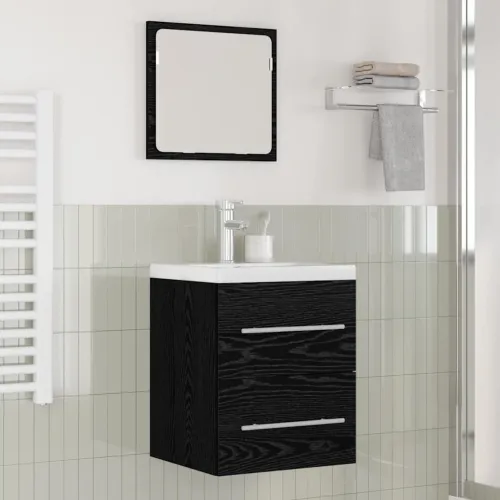 Kupaonski ormarić za sudoper Zidne Crni hrast 41 x 38,5 x 48 cm - Crni hrast 41 x 38,5 x 48 cm Sa slavinom Cijena