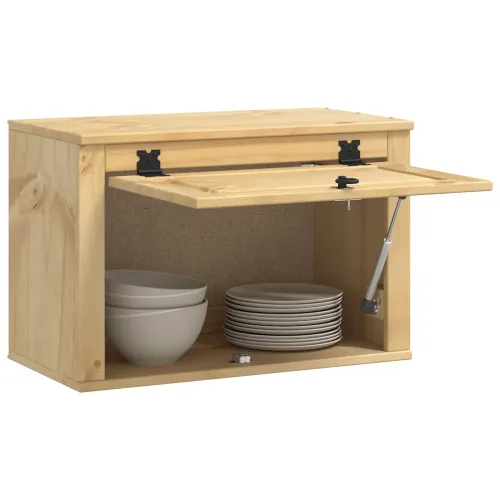 Kabinet SKI Medeno Smeđa 60 x 32 x 40 cm Čvrsto borovo drvo - Zidni ormarić s vratima Medeno smeđa Cijena
