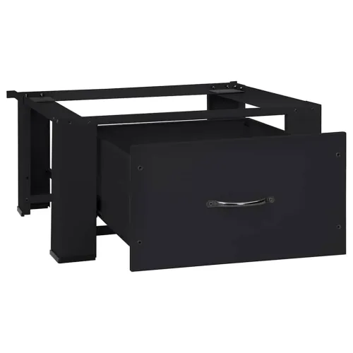 Pedestal za perilicu rublja Crna 64 x 55 x 32,5 cm Čelik - s ladicom (jedan postolje) Crna Cijena