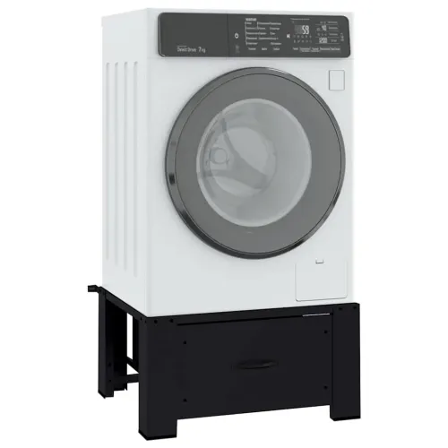 Pedestal za perilicu rublja Crna 64 x 55 x 32,5 cm Čelik - s ladicom (jedan postolje) Crna Cijena