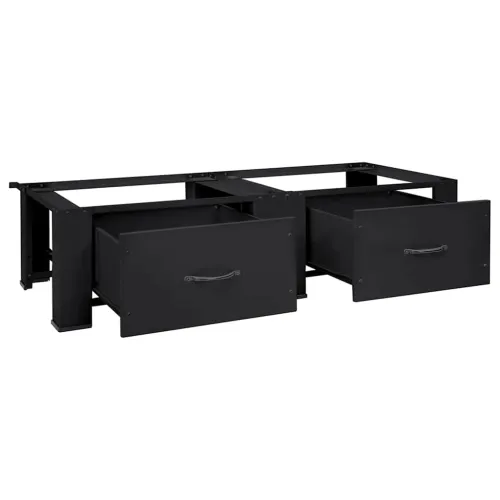 Pedestal za perilicu rublja 2 kom. Crna 127 x 54,5 x 32,5 cm - s ladicom (dvostruke postoljne) Crna Cijena