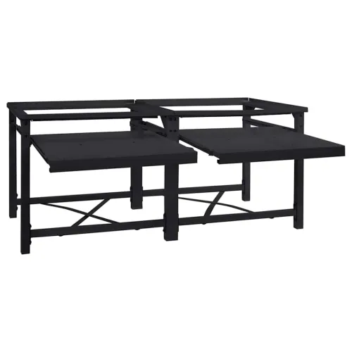 Pedestal za perilicu rublja 2 kom. Crna 120 x 56 x 52 cm Čelik - s visokim policom (dupli postamenti) Crna Cijena