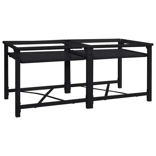 Pedestal za perilicu rublja 2 kom. Crna 120 x 56 x 52 cm Čelik - s visokim policom (dupli postamenti) Crna Cijena