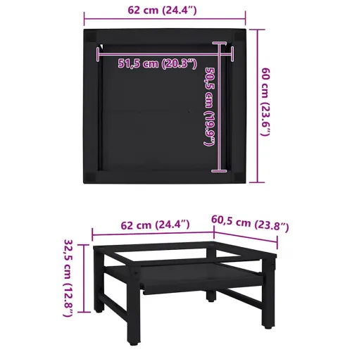 Pedestal za perilicu rublja Crna 62 x 60,5 x 32,5 cm Čelik - s niskom policom (jedan postolje) Crna Cijena