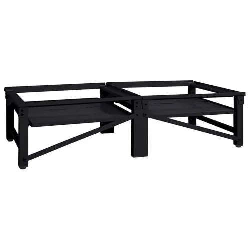 Pedestal za perilicu rublja 2 kom. Crna 124,5 x 61,5 x 32,5 cm - s niskom policom (dvije pedestale) Crna Cijena