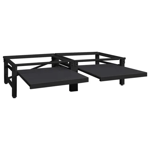 Pedestal za perilicu rublja 2 kom. Crna 124,5 x 61,5 x 32,5 cm - s niskom policom (dvije pedestale) Crna Cijena
