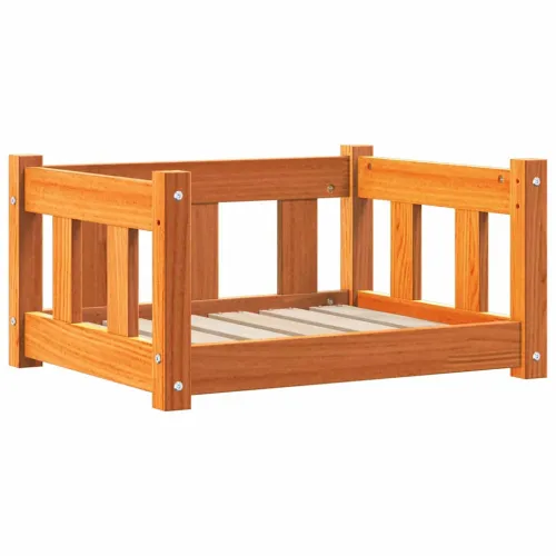 Krevet za psa 55 x 45 x 28 cm Masivna borovina Voštanosmeđa - Voštanosmeđa 55 x 45 x 28 cm Cijena
