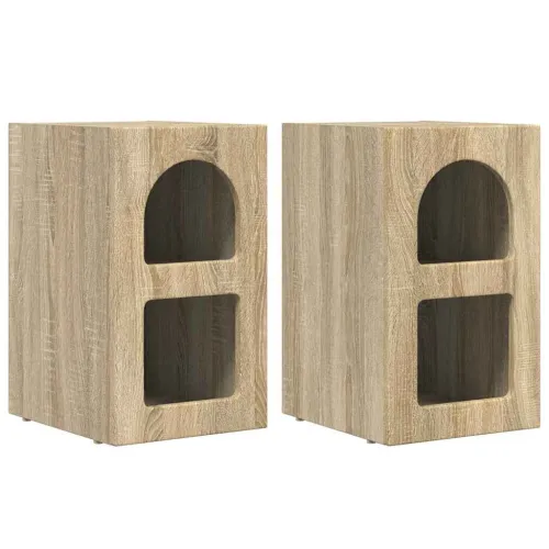 Noćni ormarić ELST 2 kom. Sonoma hrast 29,5 x 33,5 x 50 cm - sonoma hrast 2 Cijena