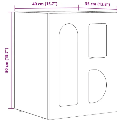 Noćni ormarić ELST Visoki sjaj bijela 40 x 35 x 50 cm - Visoko sjajno bijela 1 Cijena