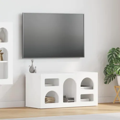 TV ormar ELST 80 x 35 x 40 cm Bijelo Konstruirano drvo - Bijelo Cijena