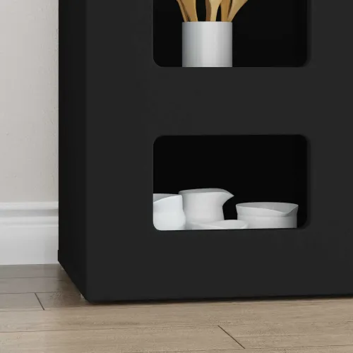 Kreveta ELST Crna 100 x 35 x 59 cm Konstruirano drvo - Crna Cijena