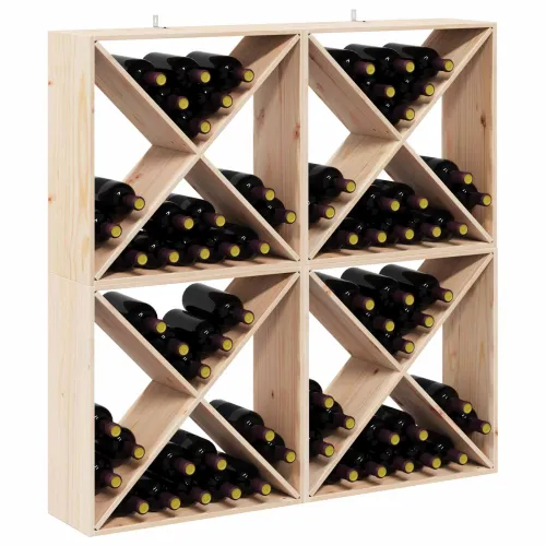 Stalak za vino 4 kom. Prirodna 62 x 25 x 62 cm - Prirodna 4 s 4 rupe Cijena