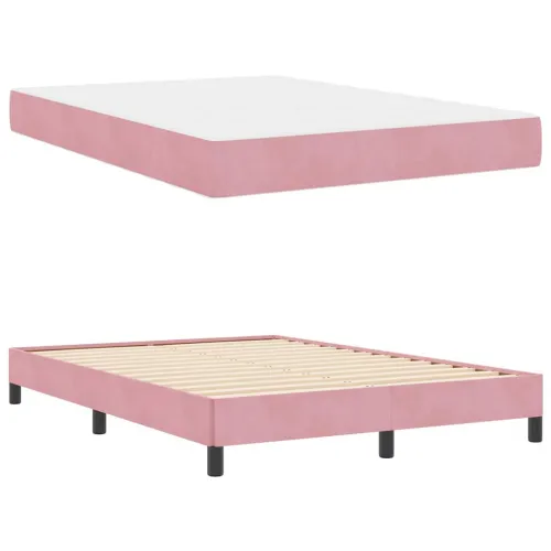 Box spring krevet Ružičasta 140 x 220 cm tkanina - Ružičasta 140 x 220 cm Cijena