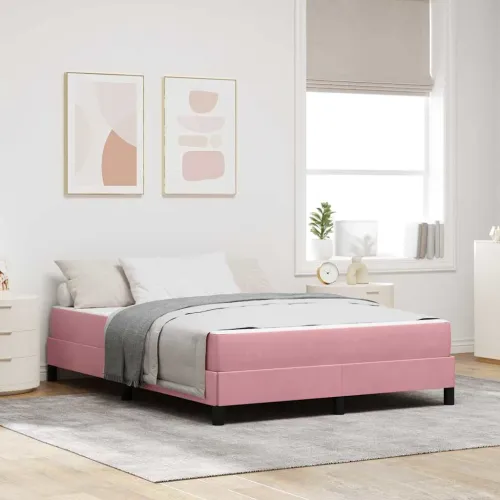 Box spring krevet Ružičasta 140 x 220 cm tkanina - Ružičasta 140 x 220 cm Cijena