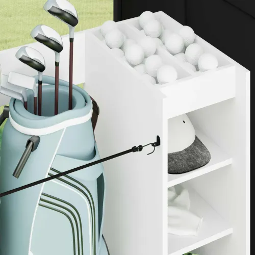 Golf ormar s kotačem Jednobojno Bijelo 90 x 45 x 98 cm - Bijelo 90 x 45 x 98 cm Cijena