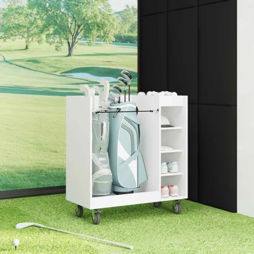 Golf ormar s kotačem Jednobojno Bijelo 90 x 45 x 98 cm - Bijelo 90 x 45 x 98 cm Cijena