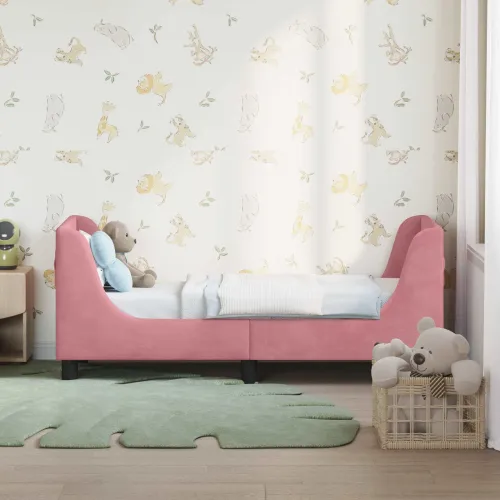 Okvir kreveta za malu djecu s naslonom Ružičasta 70 x 140 cm - Ružičasta 70 x 140 cm Cijena