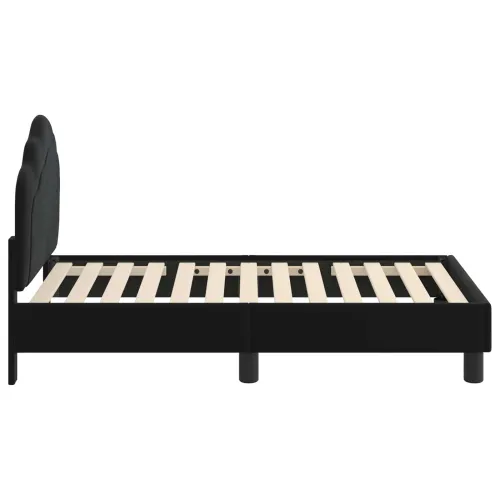 Okvir kreveta za malu djecu s naslonom Crna 70 x 140 cm Baršun - Crna 70 x 140 cm Cijena