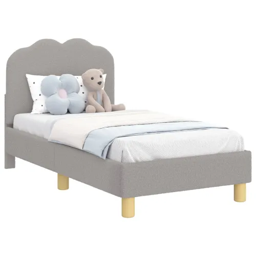 Okvir kreveta za malu djecu s naslonom Svjetlosiva 70 x 140 cm - Svjetlosiva 70 x 140 cm Cijena