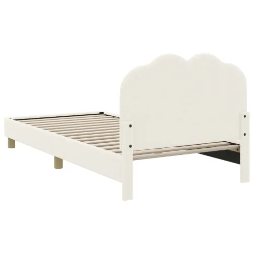 Krevet za djecu s uzglavljem Krem 90 x 190 cm Bouclé - Krem 90 x 190 cm Cijena