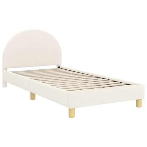 Krevet za djecu s uzglavljem Krem 80 x 200 cm Bouclé - Krem 80 x 200 cm Cijena