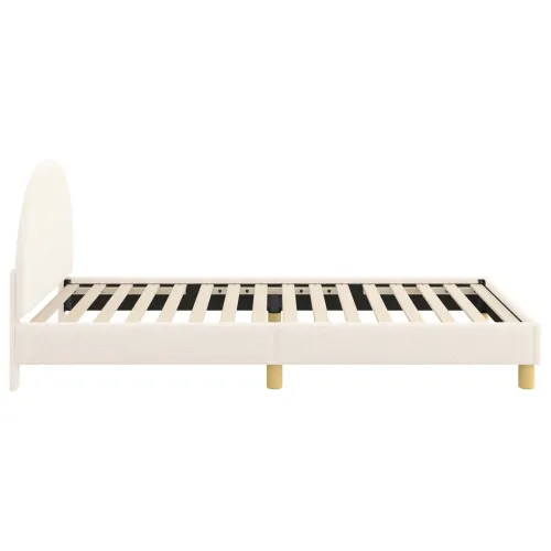 Krevet za djecu s uzglavljem Krem 90 x 190 cm Bouclé - Krem 90 x 190 cm Cijena