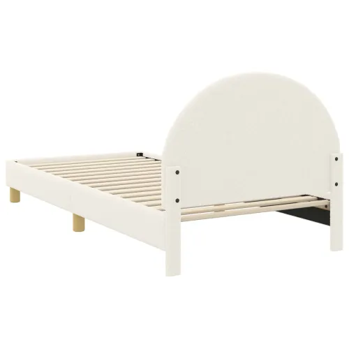 Krevet za djecu s uzglavljem Krem 90 x 190 cm Bouclé - Krem 90 x 190 cm Cijena