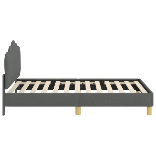 Krevet za djecu s uzglavljem Tamnosiva 80 x 160 cm Tkanina - Tamnosiva 80 x 160 cm Cijena