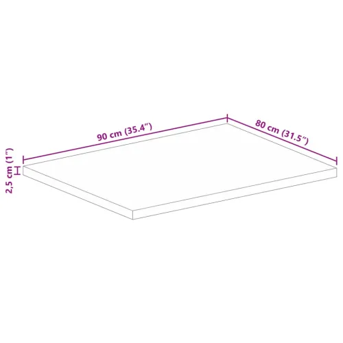 Stolna ploča 90x80x2,5 cm pravokutna masivno obnovljeno drvo - Obnovljeno drvo (prirodno) 90 x 80 cm 25 mm Cijena