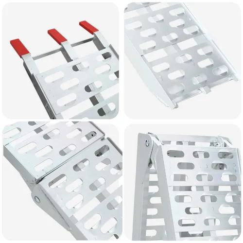 Sklopiva rampi za motocikle 340 kg po rampi 2 pcs Srebrno - Srebrno Cijena