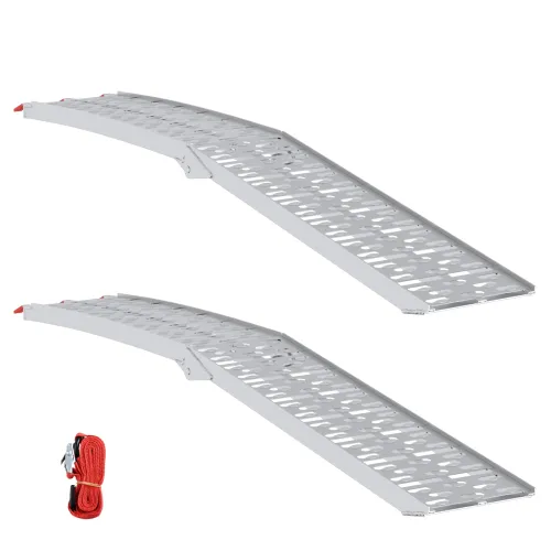 Sklopiva rampi za motocikle 340 kg po rampi 2 pcs Srebrno - Srebrno Cijena