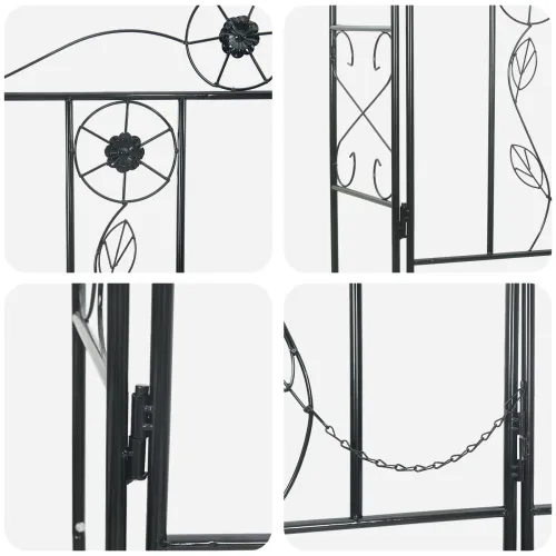 Vrtni Luk Crna 115 x 37 x 226 cm Čelik - Crna Cijena