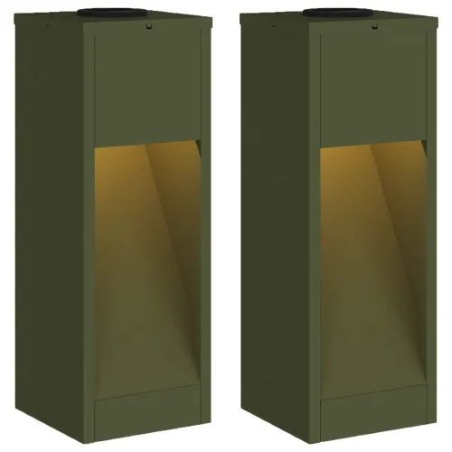 Solarna LED svjetiljka za stazu 2 kom. Topla bijela - 18 x 18 x 50 cm Maslinovo zelena Cijena