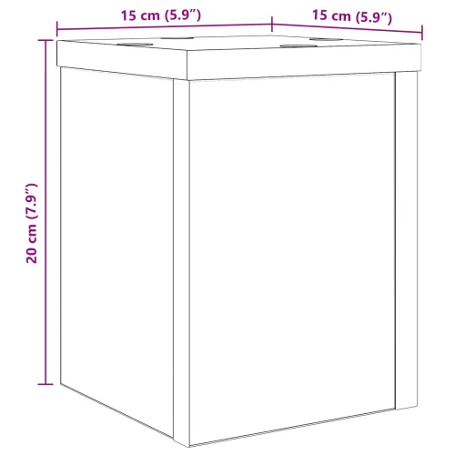 Stalak za biljke 2 kom. Crni hrast 15 x 15 x 20 cm - Crni hrast 15 x 15 x 20 cm Cijena
