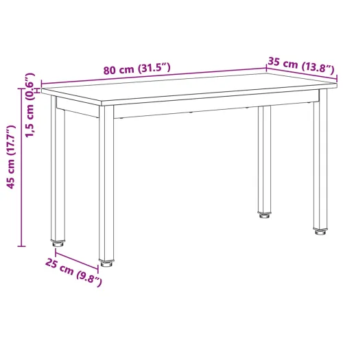 klupa Bijelo 80 x 35 x 45 cm Čvrsto borovo drvo - Bijelo 80 x 35 x 45 cm Cijena
