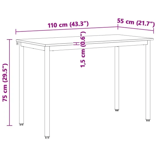 Stol za objedovanje Bijelo 110 x 55 x 75 cm Čvrsto borovo drvo - Bijelo 110 x 55 x 75 cm Cijena