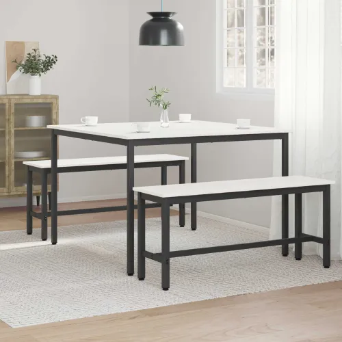 Stol za objedovanje Bijelo 110 x 110 x 75 cm Čvrsto borovo drvo - Bijelo 110 x 110 x 75 cm Cijena