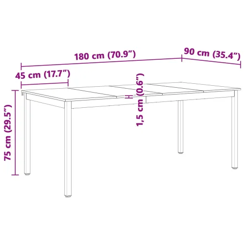 Stol za objedovanje Bijelo 180 x 90 x 75 cm Čvrsto borovo drvo - Bijelo 180 x 90 x 75 cm Cijena