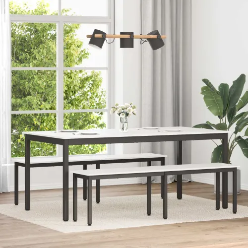 Stol za objedovanje Bijelo 180 x 90 x 75 cm Čvrsto borovo drvo - Bijelo 180 x 90 x 75 cm Cijena