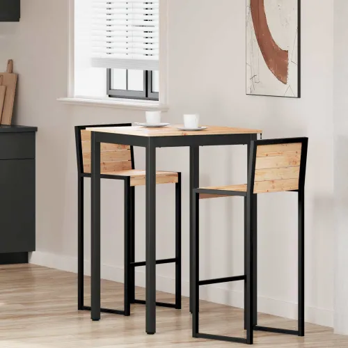 Stol za bar 70 x 70 x 105 cm Čvrsto borovo drvo Prirodna - Prirodna 70 x 70 x 105 cm Cijena